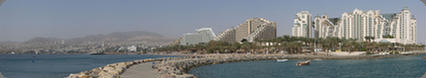 Beach Front Panorama of Eilat, Israel (2010)
