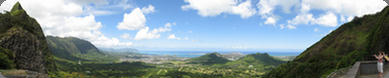 Nu'uanu Pali Lookout Panoramic View over O'ahu, Hawaii (2008)