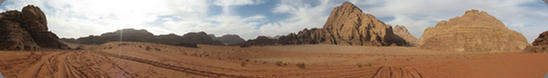Panoramic View of Wadi Rum, Jordan (2010)